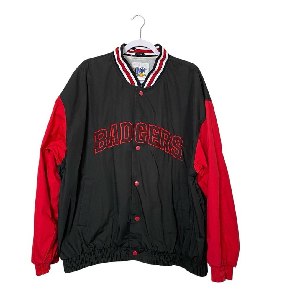 Vintage Official Fan Sportswear Wisconsin Badgers University Jacket Mens Size XL